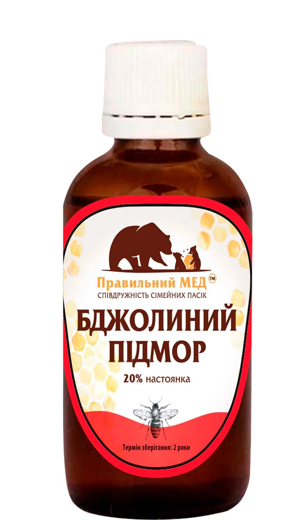 Pidmor_50ml Настоянка "Бджолиний підмор" 20% с/б 50 мл - Зображення 1